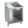 Krowne 18-GW2 Silver Series 24"L x 23 1/2" D Stainless Steel Underbar Glass Washing Storage Cabinet With Drainboard Top and Sink