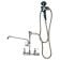 Krowne 19-112L Royal Series Low Lead Wall Mount Utility Spray With 96" Hose and 12" Add-On Swing Faucet, 8" Centers