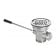 Krowne 22-404 Stainless Steel Lever Waste Drain for 3.5" Sink Opening 