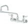 Krowne DX-818 Diamond Series Wall-Mount 8" Center 18" Jointed Spout Solid Chrome-Plated Brass Faucet