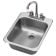 Krowne HS-1317 Drop-In 13" Wide Stainless Steel Hand Sink With 1 1/2" Drain, 4" OC Deck Mount Low-Lead Faucet And 6 3/8" Deep Bowl