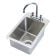 Krowne HS-1425 12" Wide Drop-In Stainless Steel Hand Sink with Gooseneck Faucet and 5" Deep Bowl, Drain Included