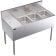 Krowne KR24-43R Royal Series 48 Inch Wide 3-Compartment Underbar Sink With 12 Inch Left Side Embossed Drainboard
