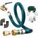 Krowne M10048K 48" Long 1" Interior Size Complete Gas Connector Kit With Stainless Steel Corrugated Tubing With Quick Disconnect And Gas Valve And Restraining Cables With 90-Degree Elbows And Mounting Hardware