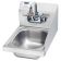 Krowne HS-9-RS Wall Mount 12" Wide Space Saver Stainless Steel Hand Sink With Side Splash On Right, 4" OC Splash Mount Low-Lead Faucet And 6" Deep Bowl