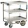 Lakeside 722 Stainless Steel 3-Shelf 19 3/8" Wide x 32 5/8" Long x 34 1/2" High 700-lb Capacity Rectangular Utility Cart With Casters