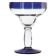 Libbey 92308 Aruba 12 Ounce Margarita Glass With Cobalt Blue Rim And Foot