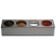 Matfer 017084 Countertop 4-Bowl 20" Long x 5 1/4" Wide Stainless Steel Spice Roll'box Condiment and Garnish Holder