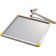 Matfer 370105 Stainless Steel 1/3" High Stackable 13 3/4" x 13 3/4" Mousse Frame Set With 1 Base Sheet And 1 Yellow 5/8" Aluminum Frame For Use With Guitar Slicer