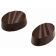 Matfer 380158 Ribbed Oval 1 1/8" Long x 3/4" Wide x 1/2" High 28-Piece Per Sheet Polycarbonate Sheet Chocolate Mold