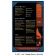 Menu Solutions K111BD_BLUE Kearny Series 4 1/4" x 14" Blue Single Panel / Double-Sided Menu Board With Ribbon Picture Corners
