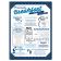 Menu Solutions K111C_BLUE Kearny Series 8 1/2" x 11" Blue Single Panel / Double-Sided Menu Board With Ribbon Picture Corners