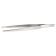 Mercer Culinary M35135 6 1/8" Straight Style Hardened Stainless Steel Precision Plating Tongs With Serrated Tips