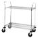 Metro 2SPN53PS 36" x 24" Super Erecta Stainless Steel Wire 2 Shelf Heavy Duty Utility Cart With 5" Rubber Casters