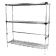 Metro 3KR366FC 60" x 18" HD Super Beer Keg Rack With 1 Dunnage Shelf And 2 Solid Shelves, 3 Keg Capacity