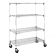 Metro A336BC 36" x 18" Super Adjustable Super Erecta 4 Tier Chrome Plated Wire Mobile Shelving Unit With 5" Rubber Casters
