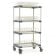 Metro MAX4-PR36VX4 MetroMax 4 All-Polymer Mobile 4-Shelf 36" Wide x 24" Deep Drying Rack Unit With 63" Mobile Posts With 5" Casters And Microban Antimicrobial Protection