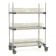 Metro MAX4-PR48VX2 MetroMax 4 All-Polymer Mobile 3-Shelf 48" Wide x 24" Deep Drying Rack Unit With 63" Mobile Posts With 5" Casters And Microban Antimicrobial Protection