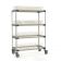 Metro MAX4-PR48VX4 MetroMax 4 All-Polymer Mobile 4-Shelf 48" Wide x 24" Deep Drying Rack Unit With 63" Mobile Posts With 5" Casters And Microban Antimicrobial Protection