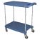 Metro MY1627-24BU 32" myCart Series Utility Cart, 2 Antimicrobial Blue Shelves And Chrome Plated Posts