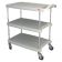 Metro MY1627-34G 32" myCart Series Utility Cart, 3 Gray Shelves And Chrome Plated Posts