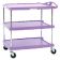 Metro MY2030-34AP 34" Allergen Free Zone myCart Utility Cart, 3 Purple Shelves