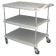 Metro myCart MY2030-34G Gray Utility Cart with Three Shelves and Chrome Posts - 24" x 34"
