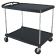 Metro MY2636-25BL 40" myCart Series Utility Cart, 2 Black Shelves And Chrome Plated Posts