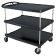 Metro MY2636-35BL 40" myCart Series Utility Cart, 3 Black Shelves And Chrome Plated Posts