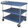 Metro MY2636-35BU 40" myCart Series Utility Cart, 3 Antimicrobial Blue Shelves And Chrome Plated Posts