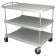 Metro MY2636-35G 40" myCart Series Utility Cart, 3 Gray Shelves And Chrome Plated Posts
