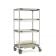 Metro PR36VX3-XDR MetroMax i Mobile 4-Shelf With 2 Drop-In 36" Wide x 24" Deep Drying Rack Unit With Drip Tray And 63" Mobile Posts With 5" Casters And Microban Antimicrobial Protection