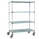 Metro Q566EG3 60" x 24" MetroMax Q Open Grid Antimicrobial Shelving Unit With Polyurethane Casters With Brakes