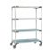 Metro X536EGX3 36" x 24" MetroMax i Open Grid Antimicrobial Polymer Shelf Cart With Polyurethane Casters With Brakes