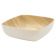 Tablecraft MGN65WHBAM Frostone Naturals 1 qt. White / Bamboo Square Melamine Bowl