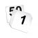 Tablecraft N150 4" Stainless Steel Number Signs 1 to 50