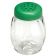 Tablecraft P260GR 6 oz. Swirl Plastic Shaker with Green Perforated Top
