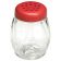 Tablecraft P260RE 6 oz. Swirl Plastic Shaker with Red Perforated Top