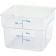 Winco PCSC-12C 12 Qt. Clear Square Polycarbonate Food Storage Container with Blue Gradations