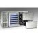 Perlick DZS60_SSLDRWGDC_RW Dual-Zone RW Thermostat 60" Wide Stainless Steel Finish Left-Side Condenser 2 Solid Drawers And 1 Glass Door Refrigerated Back Bar Storage Cabinet With 15.0 Cubic ft Capacity On 3 3/4" Casters, 120 Volts 1/4 HP