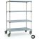 Metro Q356BG3 48" x 18" MetroMax Q Open Grid Antimicrobial Shelving Unit With Rubber Casters With Brakes