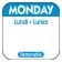 National Checking R101R Blue 1" Square Monday Day of the Week Removable Food Rotation Labels, Roll of 1000