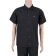 Ritz RZSHIRTBKSM Kitchen Wears Small Black Short Sleeve 6-Snaps Poly/Cotton Poplin Cook Shirt