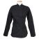 Ritz RZWWCOATBK2X Kitchen Wears 2XL Black Long Sleeve 10 Button Poly/Cotton Twill Women's Chef Coat