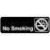 Winco SGN-310 No Smoking Sign - Black and White, 9" x 3"