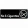 Winco SGN-335 No E-Cigarettes Sign - Black and White, 9" x 3"