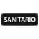 Winco SGN-367 Black 3" x 9" Spanish Sanitize Information Sign