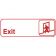 Winco SGN-381W Exit Sign - Red and White, 9" x 3"