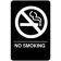Winco SGNB-601 6" x 9" No Smoking Wall Sign with Braille