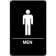 Winco SGNB-605 6" x 9" Men Wall Sign with Braille